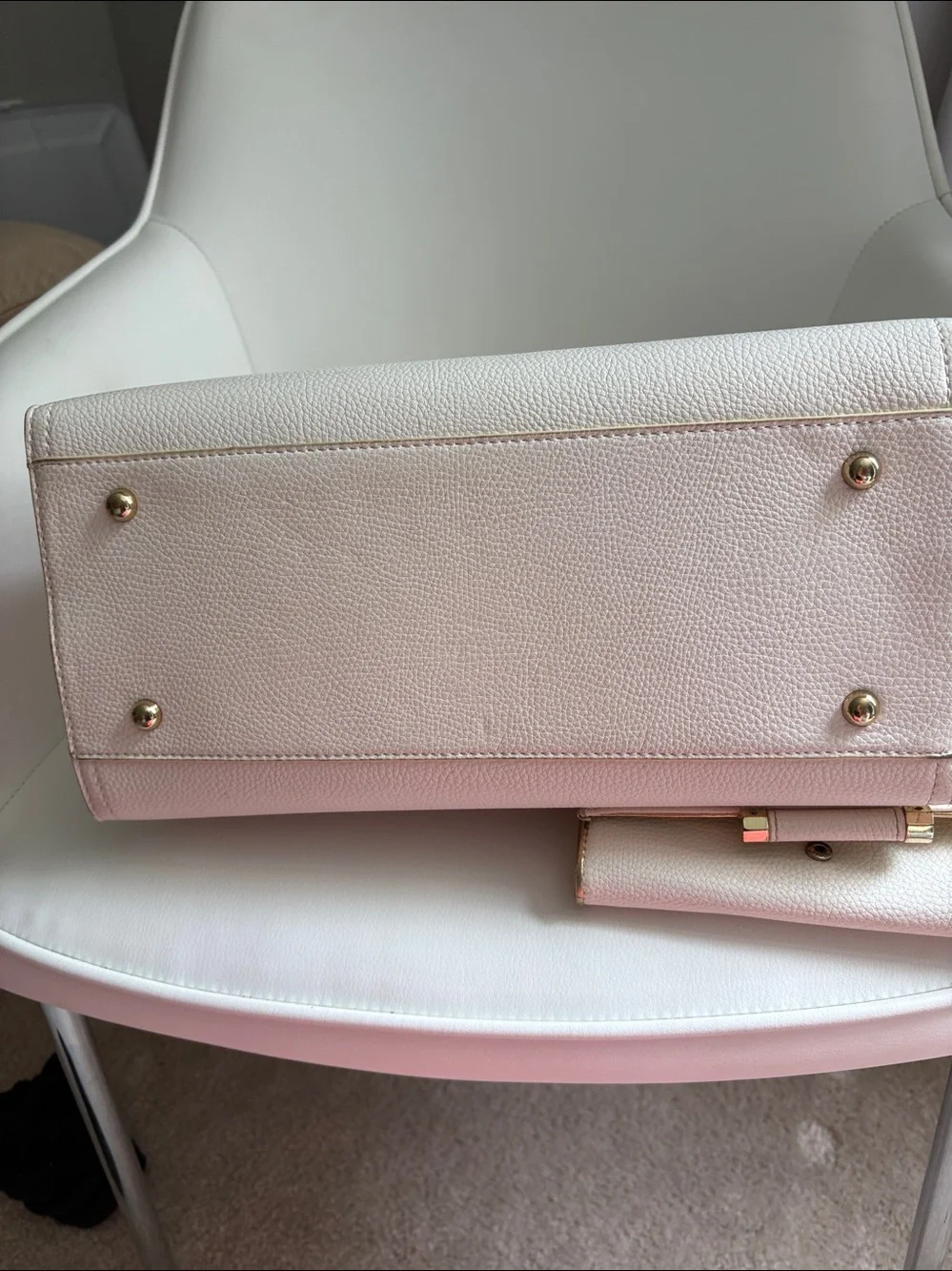 Bebe Leather Shoulder Bag with Tassel & Matching Wallet